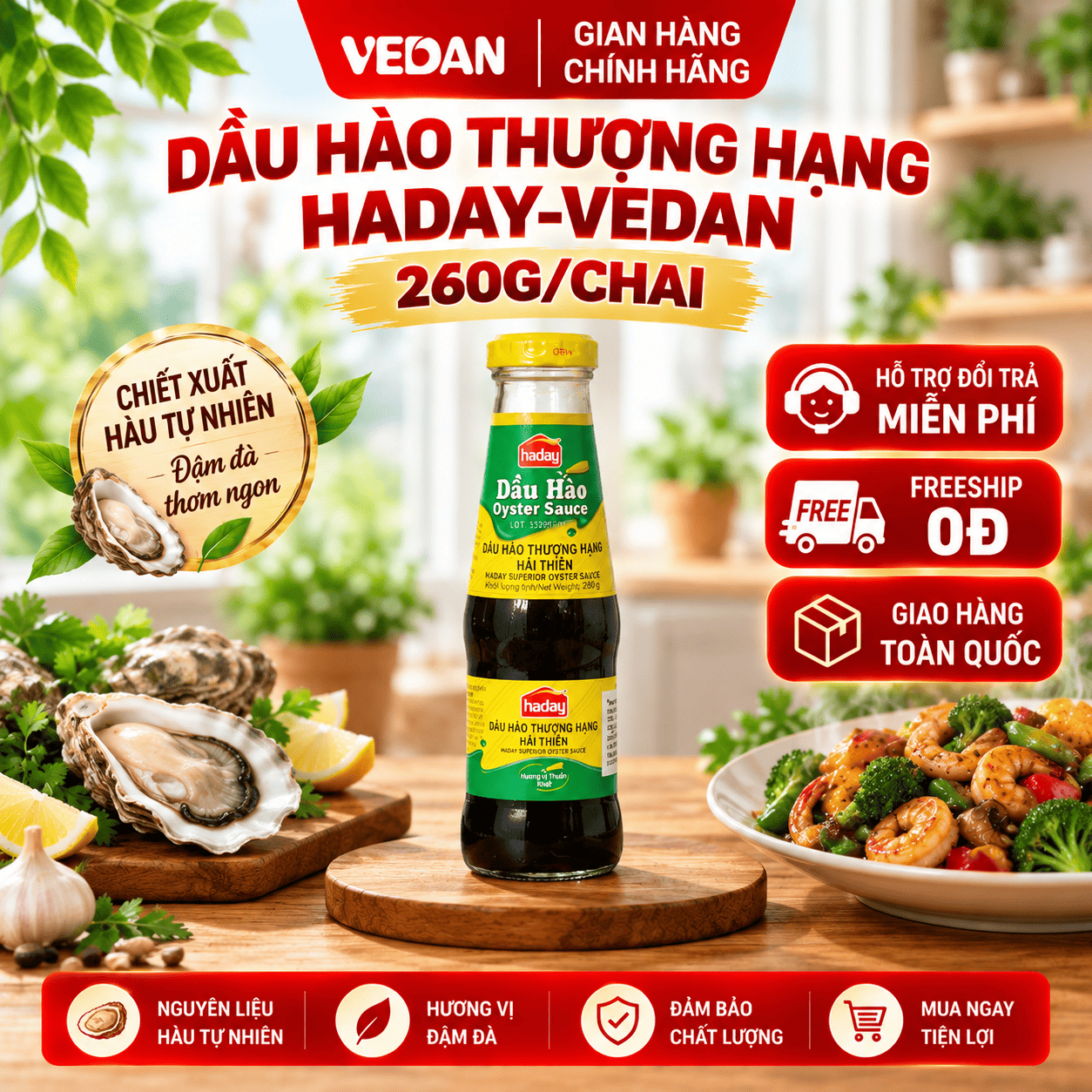 Dầu hào thượng hạng Haday Vedan