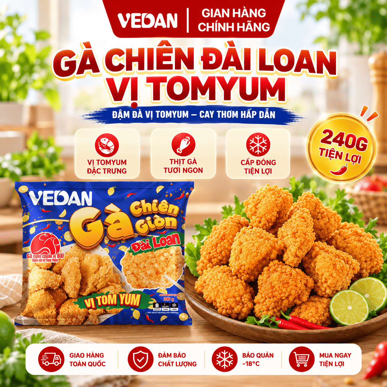 Vedan Gà Chiên GIòn Vị Tomyum