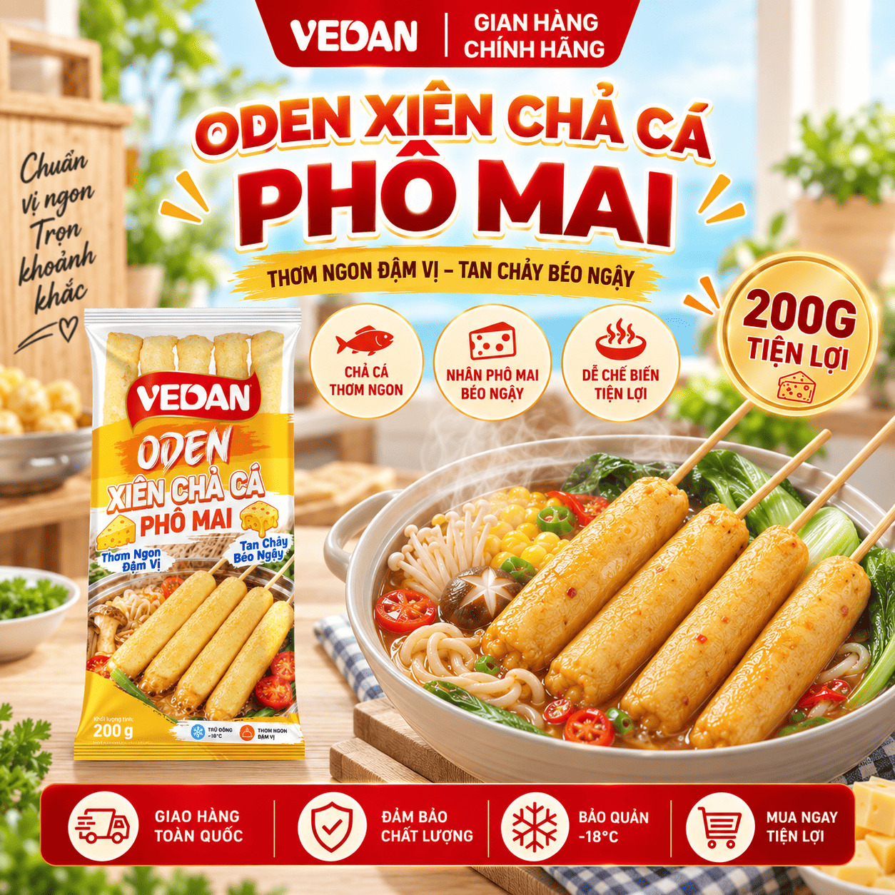 Oden xiên chả cá