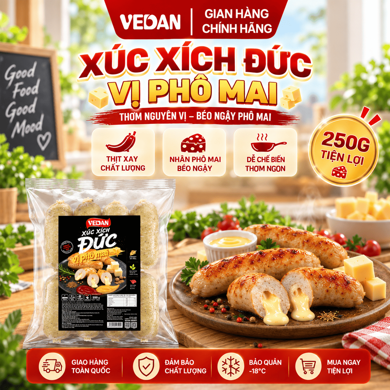 Vedan Xúc Xích Đức Vị Phô Mai