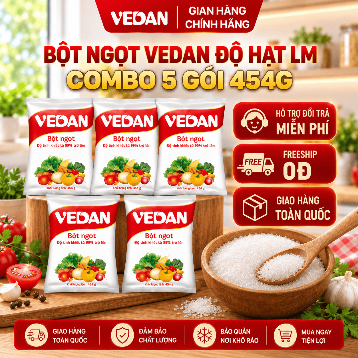Bột ngọt Vedan LM 454g