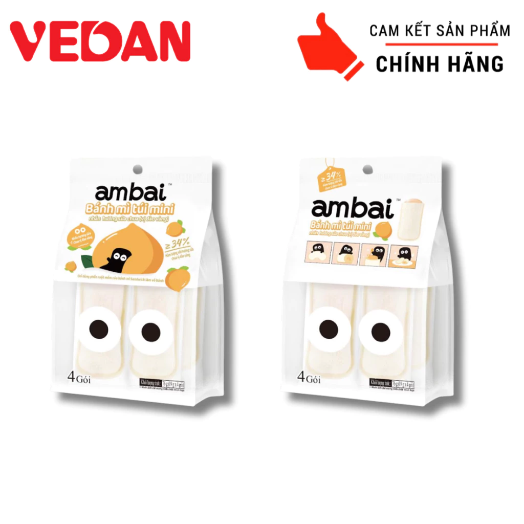 Bánh mì mini nhân sữa chua AMBAI Vị đào vàng